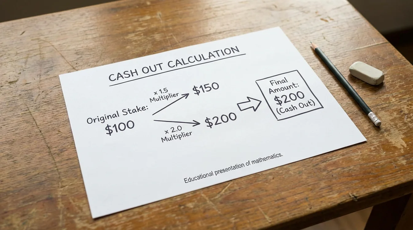 Equazione su carta che mostra matematica del cash out
