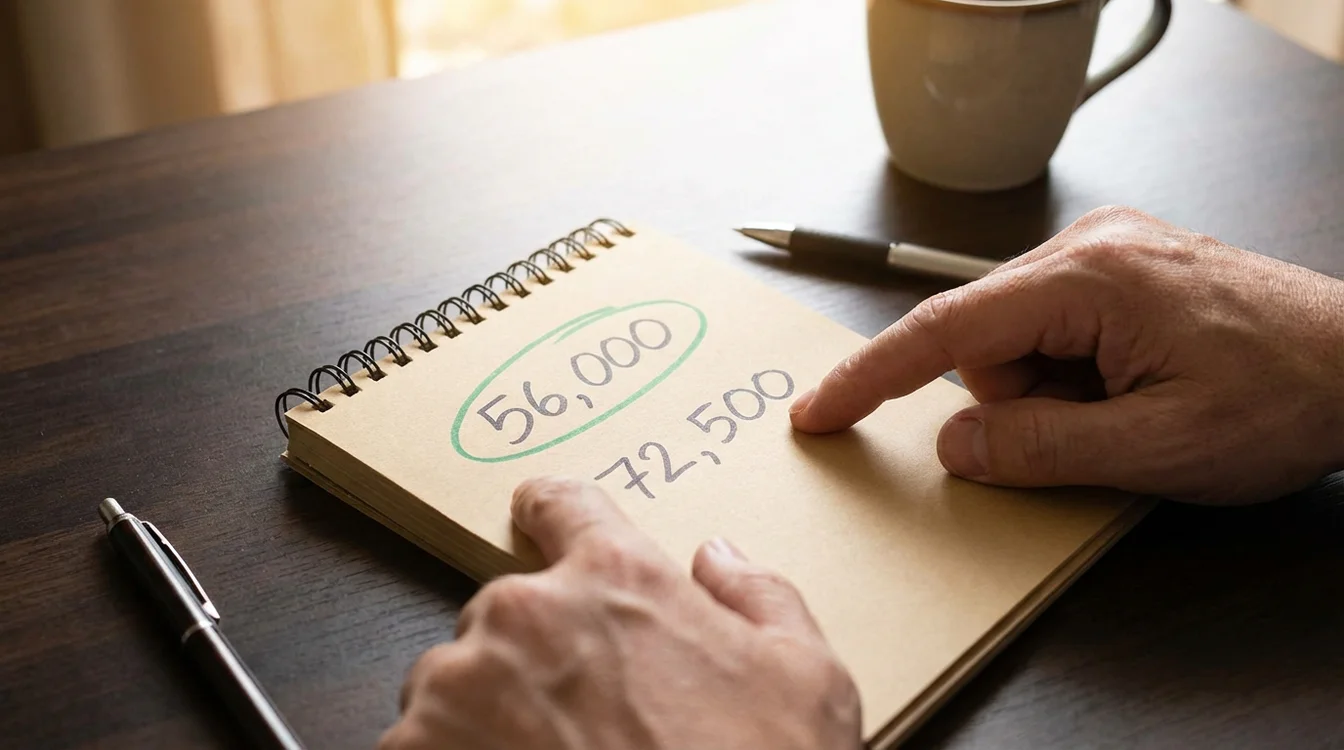 Mani che confrontano numeri su carta per identificare valore