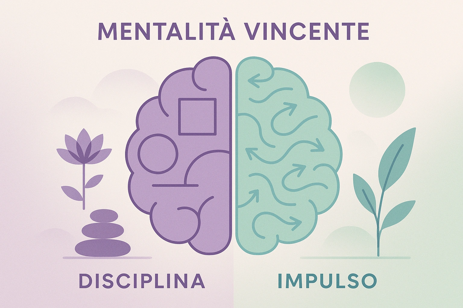Illustrazione concettuale della mentalità disciplinata e controllo emotivo nelle decisioni di scommesse
