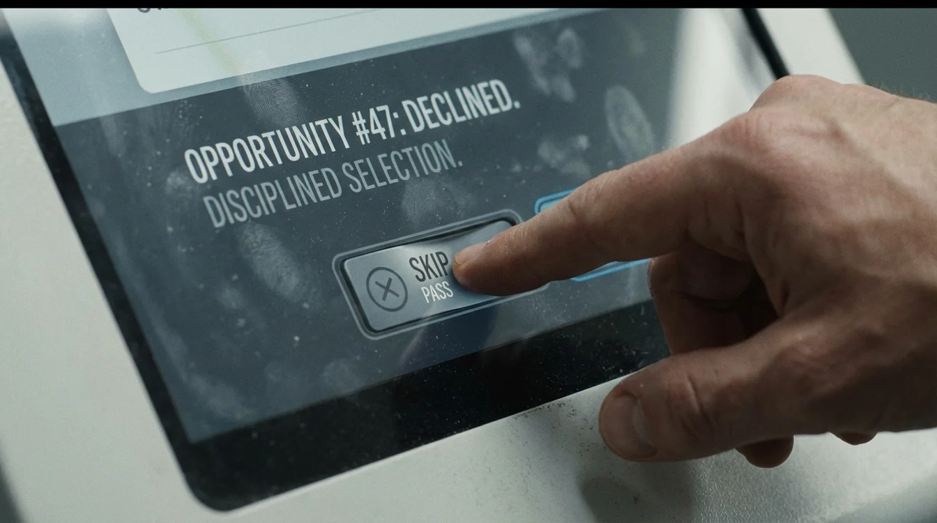 Mano che preme pulsante Salta simbolo di selezione disciplinata