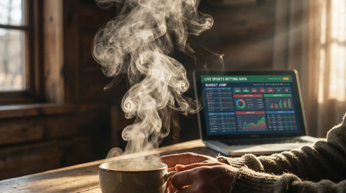 Vapore che sale da tazza simbolo di movimento esplosivo del mercato